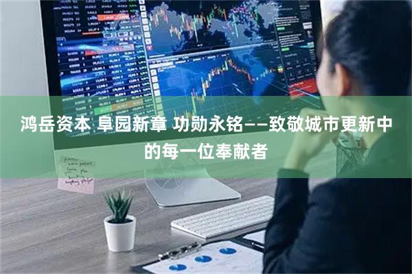 鸿岳资本 阜园新章 功勋永铭——致敬城市更新中的每一位奉献者