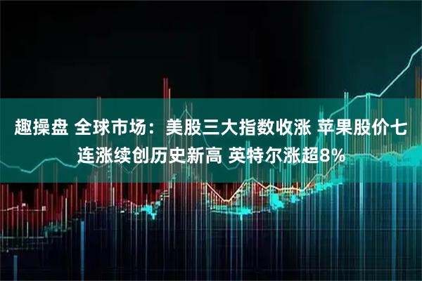 趣操盘 全球市场：美股三大指数收涨 苹果股价七连涨续创历史新高 英特尔涨超8%